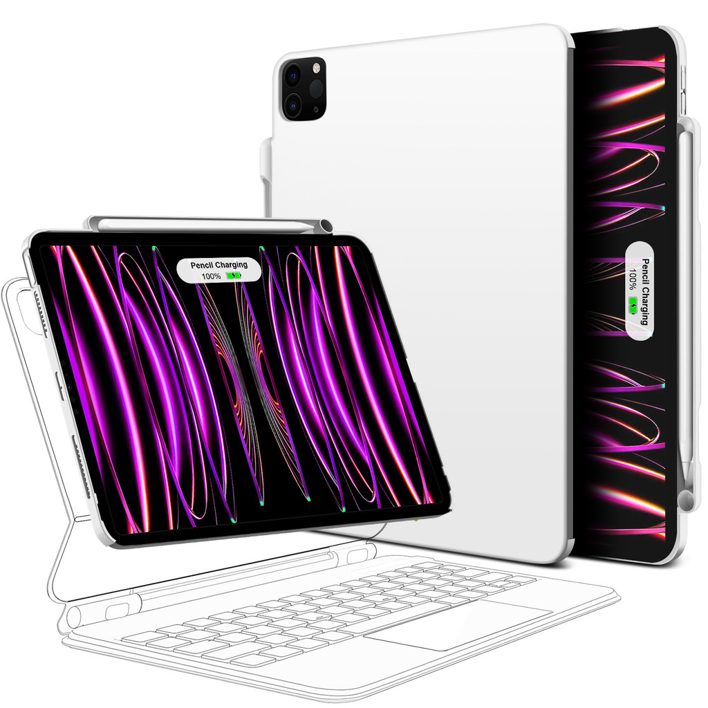 

Magnetic Case for iPad Pro 11 13 2024 M4 Air 6 Air 4/5 iPad Pro 12.9 Magic Keyboard Compatible Case Pencil Holder