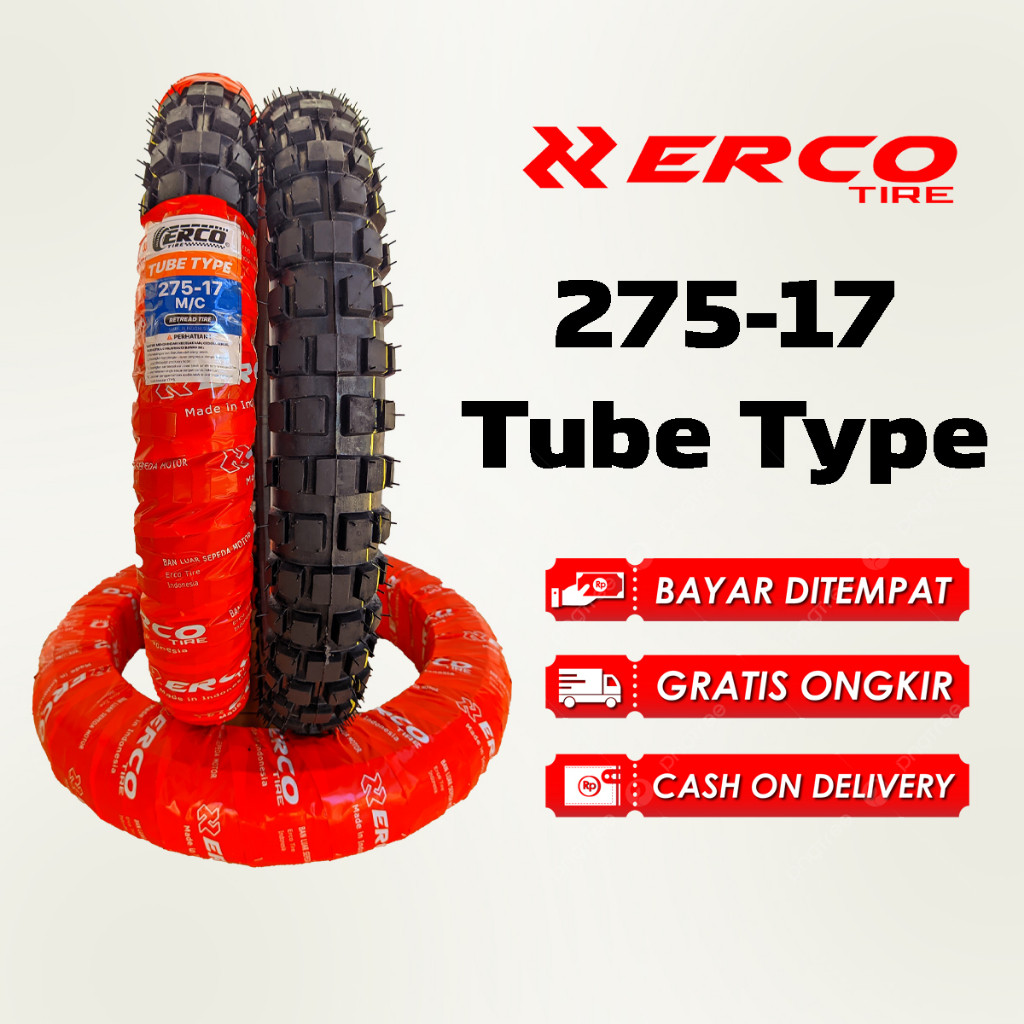 ERCO TIRE Ban Luar Motor NonTubeless Ring 17 Trail Cross 275-17 Tube Type