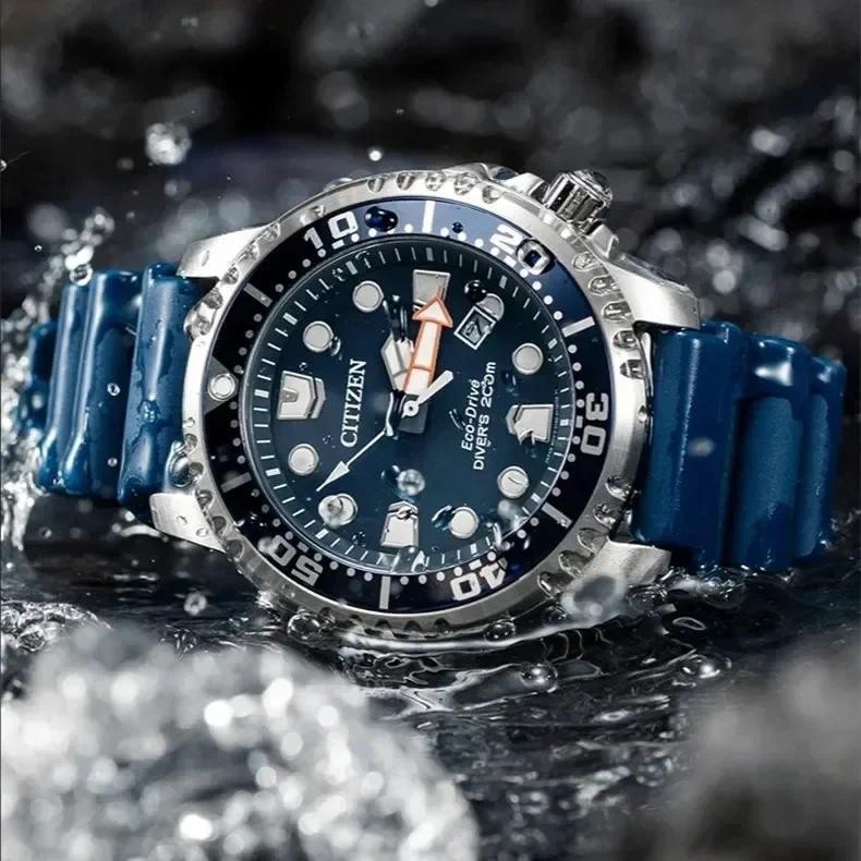 Citizen New Fashion Luxury Brand Promaster Diver Series Eco-Drive Men's Quartz Three-Pin Calendar Ta