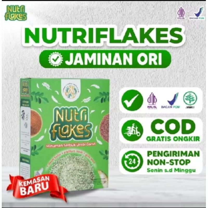 

Nutriflakes umbi Garut bantu atasi asam lambung maag kontrol kolesterol lancarkan pencernaan diet