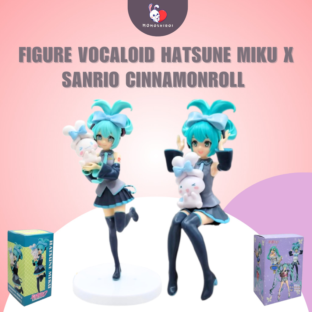 Figure Hatsune Miku x Cinnamonroll Vocaloid Anime Pajangan Koleksi Cinnamoroll Figurine Cinnamoroll 