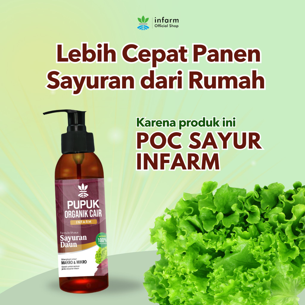 INFARM - Pupuk Organik Cair Tanaman Sayur Daun 100mL Pupuk Kompos Tanaman Sayuran Pupuk Organik Daun