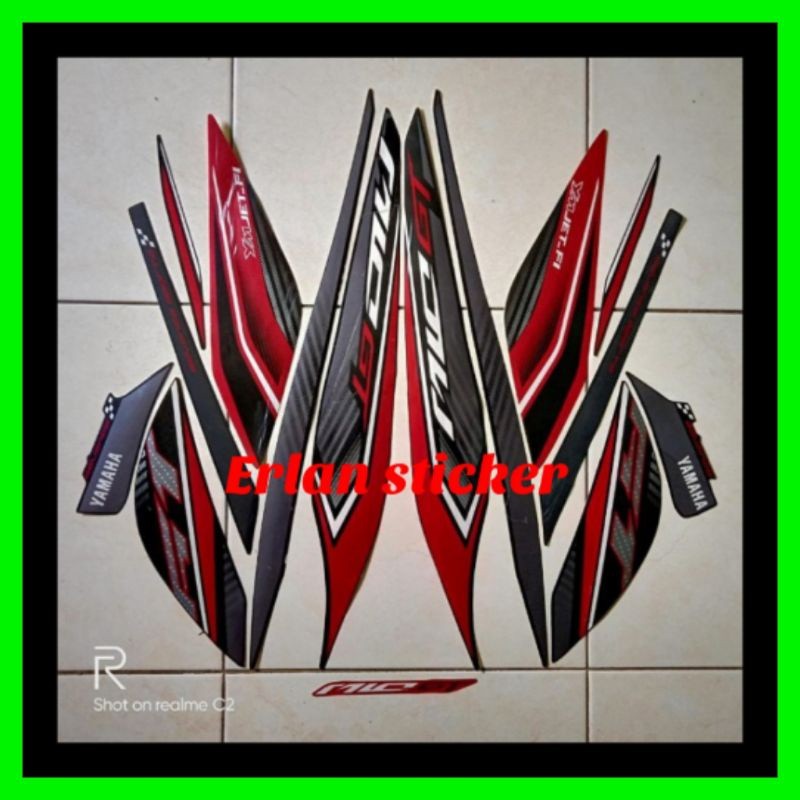 STIKER STRIPING BODY MOTOR  MIO GT 2013 HITAM