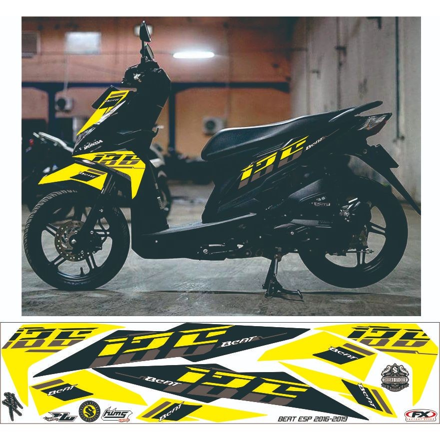 STRIPING BEAT 2017 2018 STRIPING MOTOR HONDA BEAT ESP 2016-2019 VARIASI MOTIF 125 STYLE STIKER BEAT 