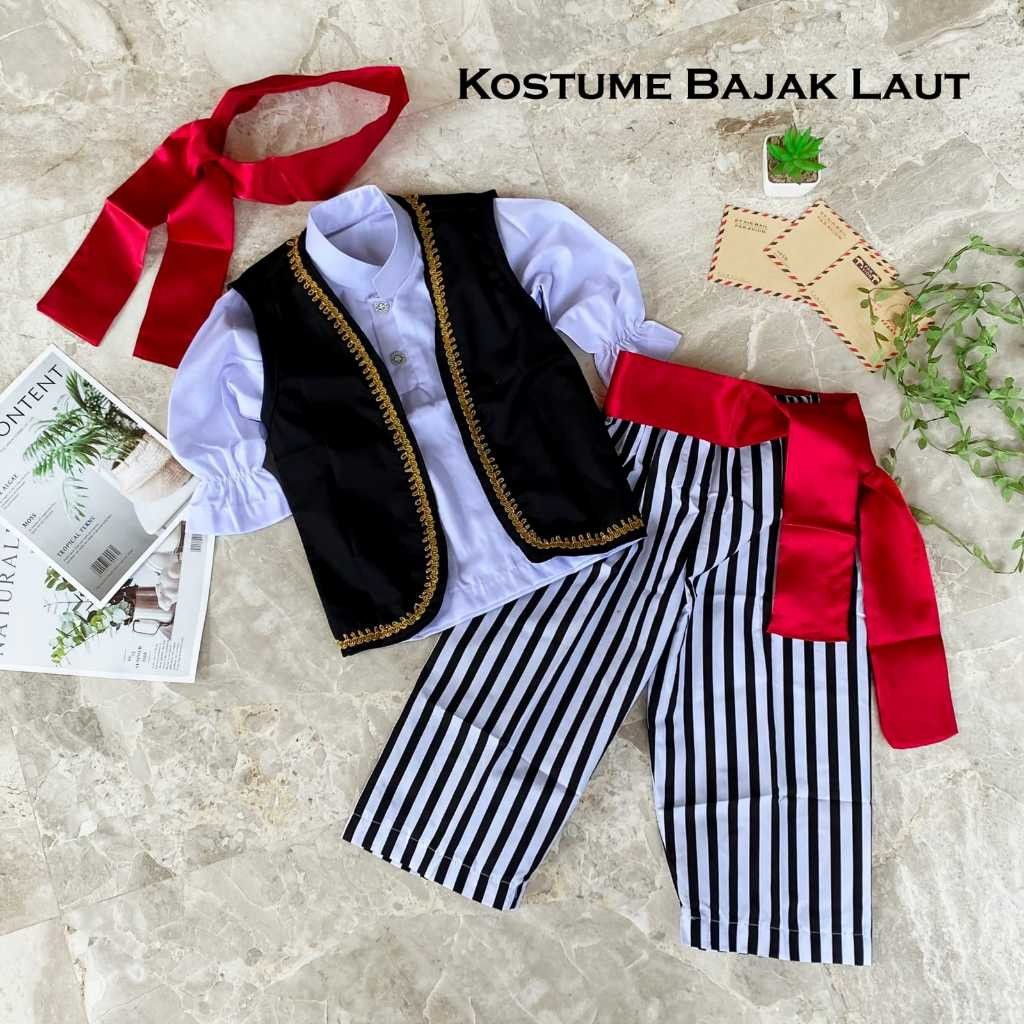 Kostum Kapten Bajak Laut untuk Pria Halloween Kapten Jack Sparrow Kostum Pirates Of The Caribbean Co