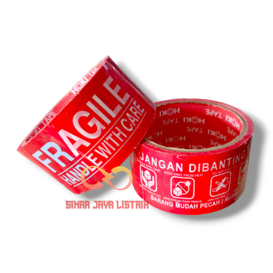 

Lakban Fragile Merah 4 in 1 Murah 48 x 50 yard