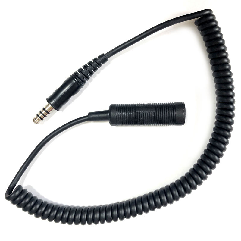 Durable U-92A/U TO U-174/U Bowman Headset Headphone Eextension Cable U92 Male to U174 Female NATO Pl
