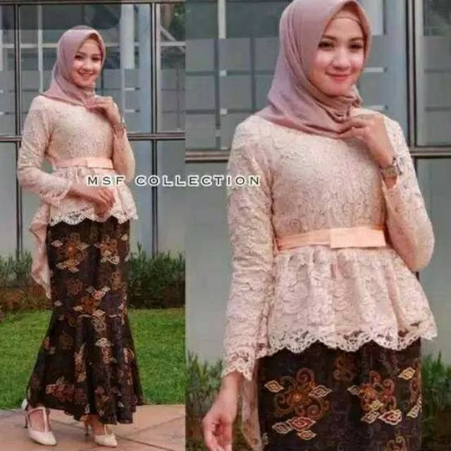 KEBAYA BROKAT AURORA / KEBAYA SILVER / HITAM / PUTIH / KEBAYA MODERN / KEBAYA WISUDA / BAJU WANITA