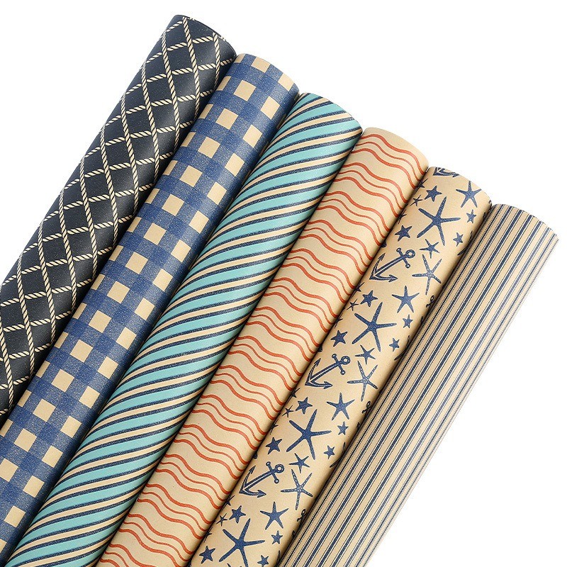 

Men Birthday Gift Wrapping Kraft Paper Valentine's Day Gift Wrapping Paper Holiday DIY Suit Decoration Supplies