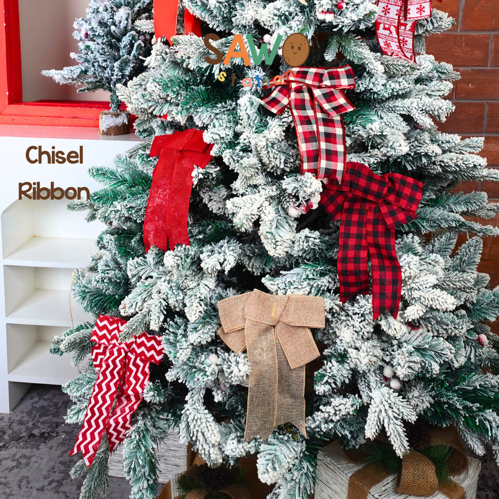 

Natal Chisel Siap Pakai Besar Ukuran 20cm x 27cm Dekorasi Kado dan Pohon Ready-Made Decorative Holiday Bows Large Decorative Bows for Tree and Gift Wrapping