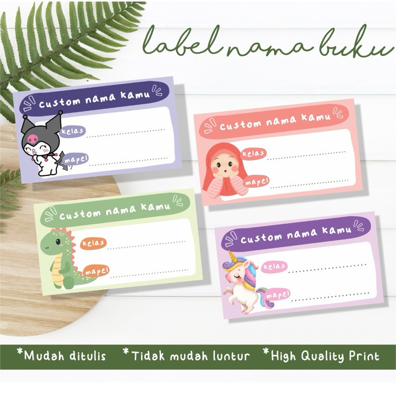 

SAYGIFT - ISI 20 PCS Stiker Mapel - Label Buku Pelajaran Sekolah - Stiker mata pelajaran