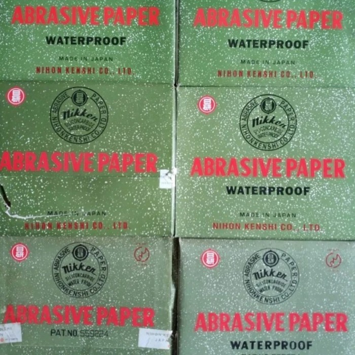 Amplas Nikken 1500 Waterproof Harga Per Lembar Grid1500 Japan Original