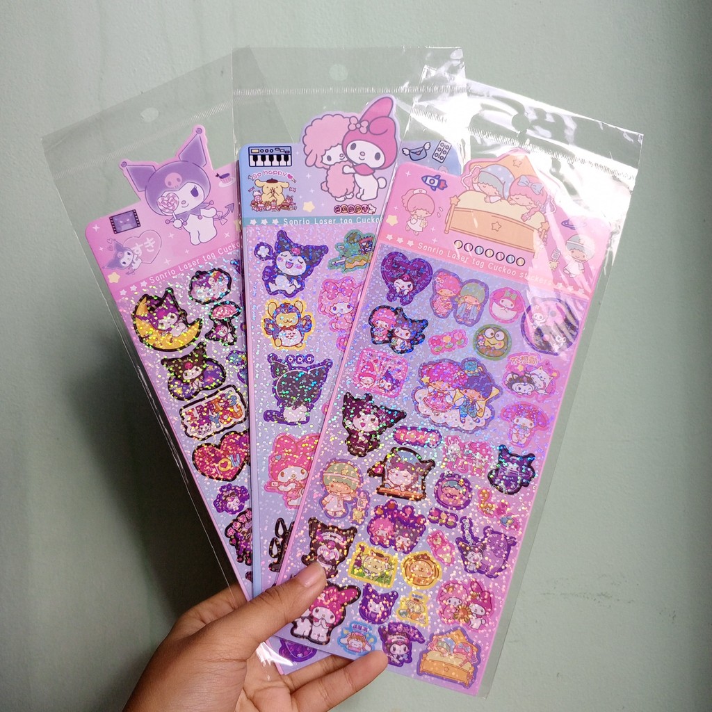 

Stiker Sanrio Hologram Motif Kuromi Melody