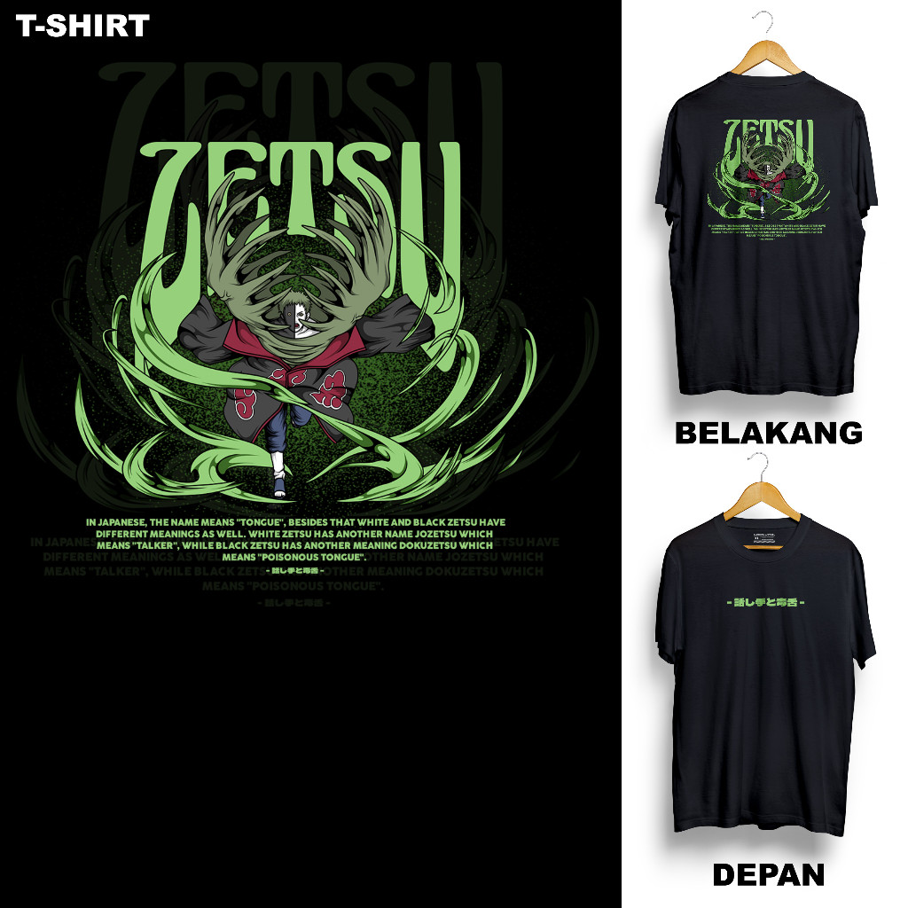 ZETSU - KAOS DEWASA MOTIF ANIME NARUTO BORUTO KARAKTER ZETSU AKATSUKI