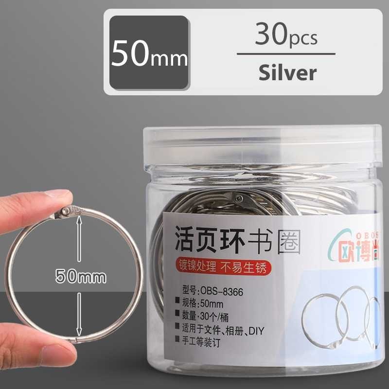 

FMSHOPP OBOS Ring Buka Tutup Buku Binder Menu Gantungan Kunci 30 PCS - OBS-8366‼️COD‼️