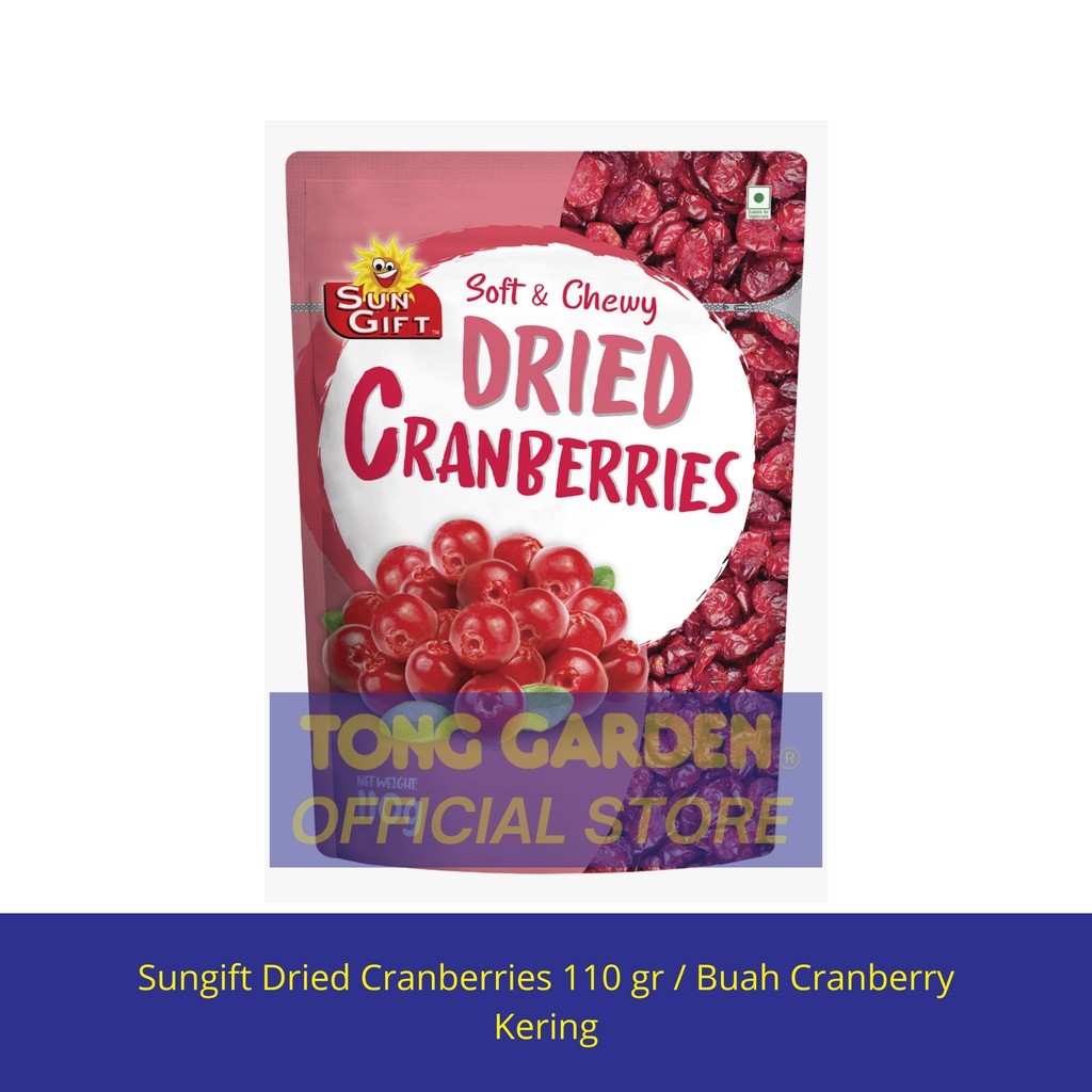 

Buah Kranberi Kering Sun Gift Tong Garden - Dried Cranberries 110 g