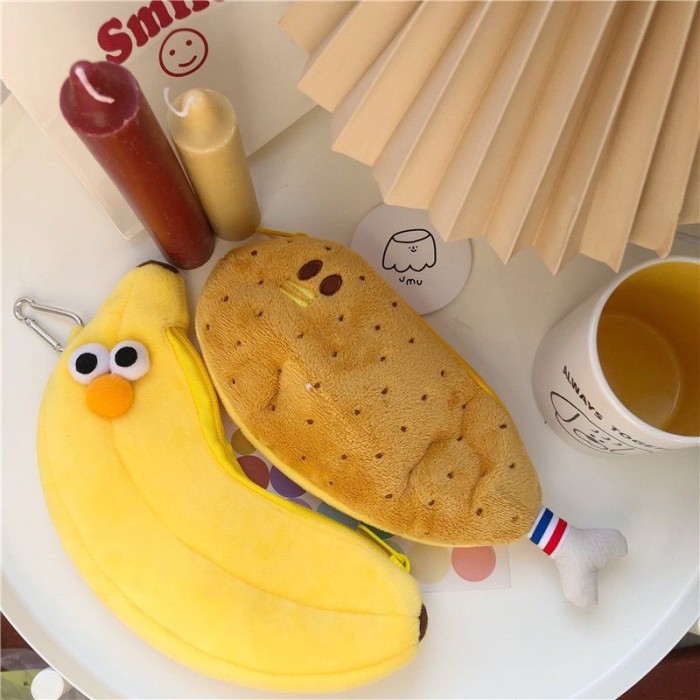 

Kotak Pensil Boneka Bulu Lucu FRIED CHICKEN Edition Gwiyeo Pencil Case Stationery Bag Kawaii Doll