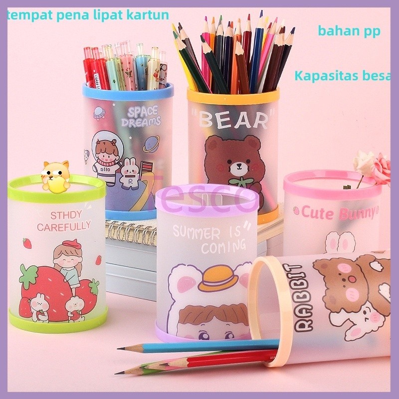 

Tesco Tempat pensil pola lucu yang unik/tempat pensil/tempat pulpen/alat tulis shower Tempat Alat Tulis Tabung