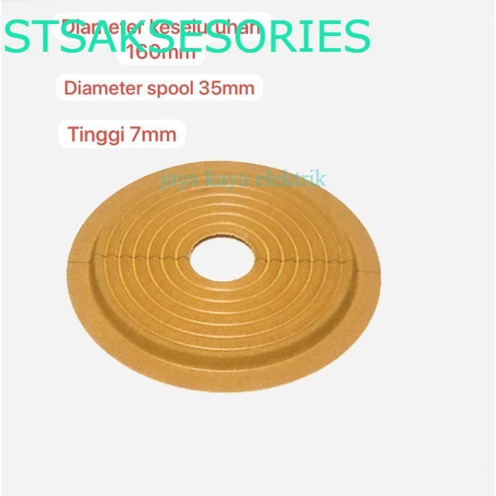Dumper Demper Membran Speaker 10 inch - 12 inch Lubang Spool 35mm Diameter 160mm