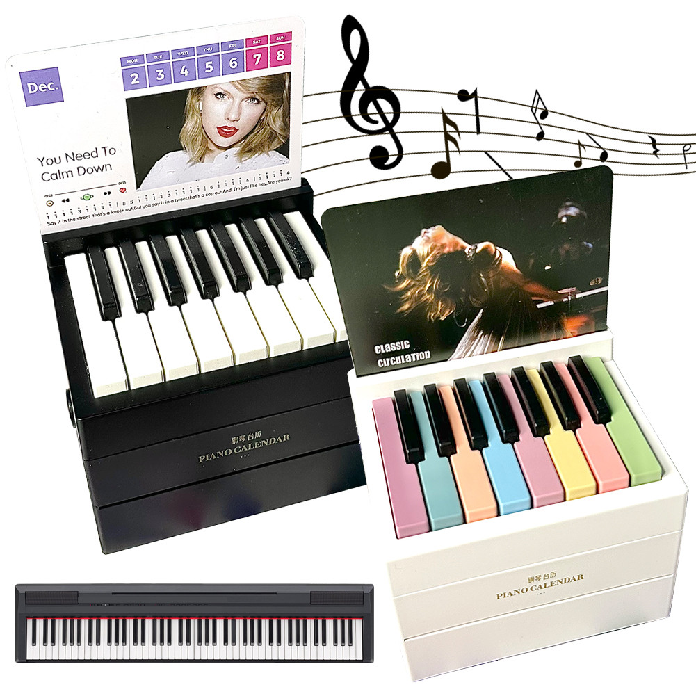 

Taylor Piano Calendar 2025 15 Keys Piano Calendar Playable Piano Desk Calendar Desktop Peripheral Ornaments Mini Piano Calendar