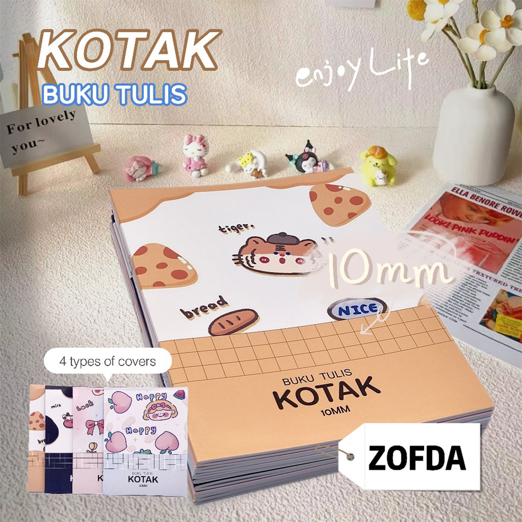 

[38 Lembar] 10MM Grid Notebook motif lucu Buku Tulis Grid cute Buku Catatan beruang anak perempuan Sekolah dasar kelas bawah Cina-5/10PCS
