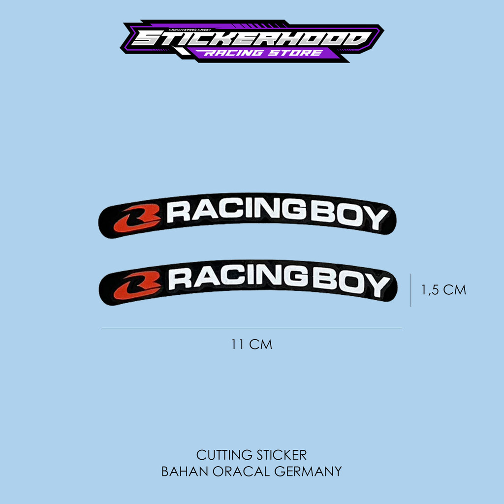STICKER STIKER VELG RCB RACING BOY