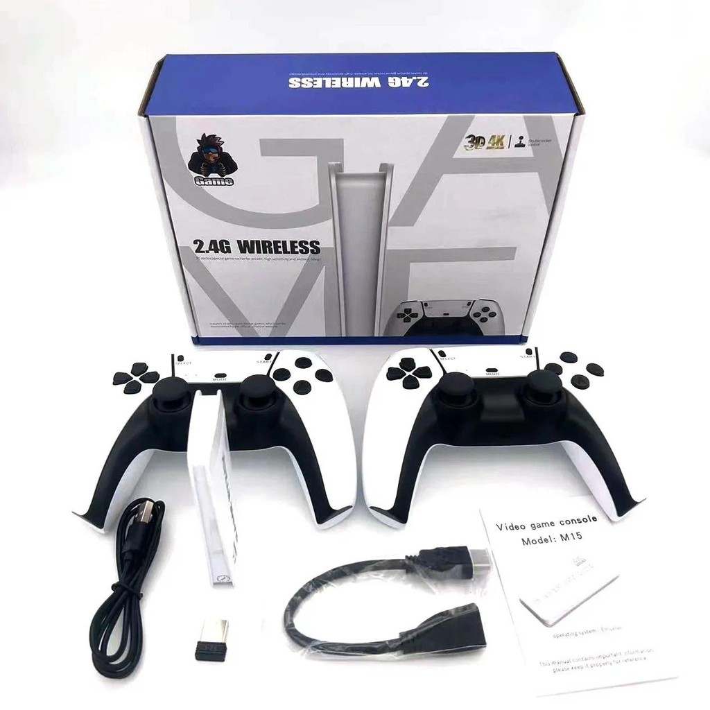 

Hot M15 4K HD Game Console P5 2.4G Wireless Controllers 20+Simulators GB2 DDR3 256MB 128G 40000Games Retro Video Game Console