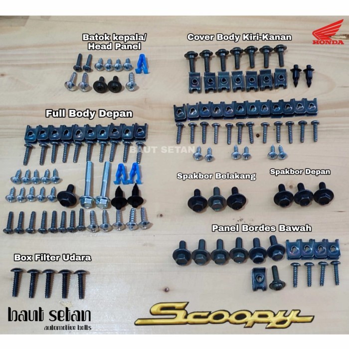 COD / Promo / Diskon / Baut full body scoopy FI/baut set Scoopy-FI/baut Scoopy-FI Motorcycle