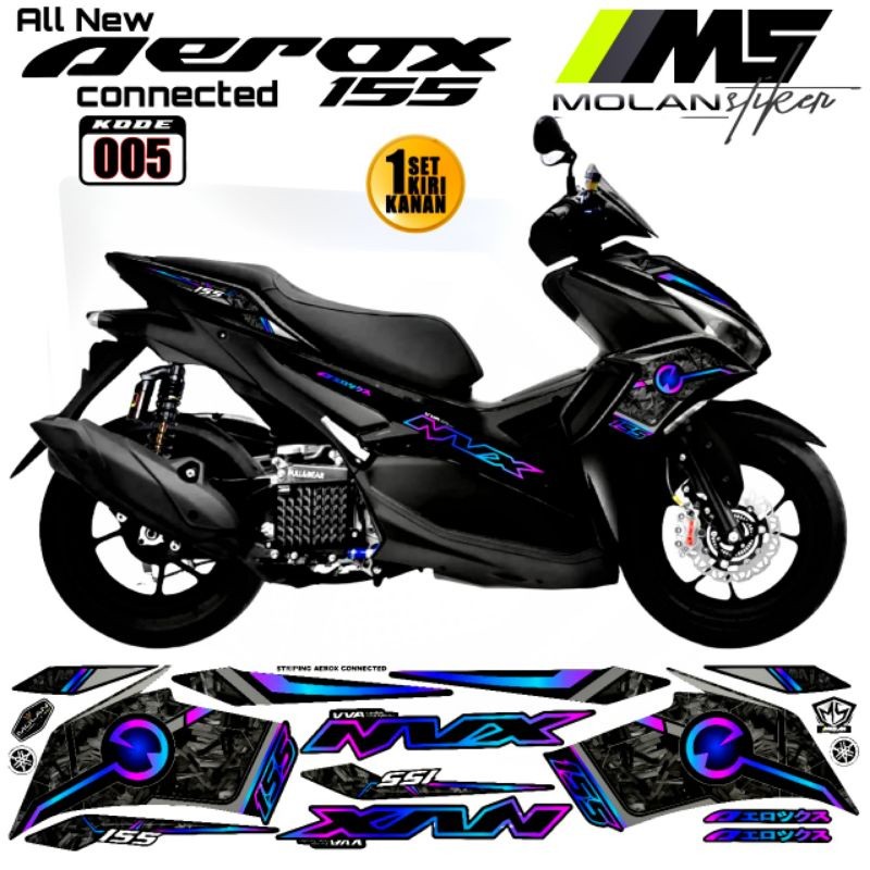 Decal Sticker Striping Variasi Aerox New NVX 155 All New Aerox 155 Connected Aerox 155 Vva Aerox New