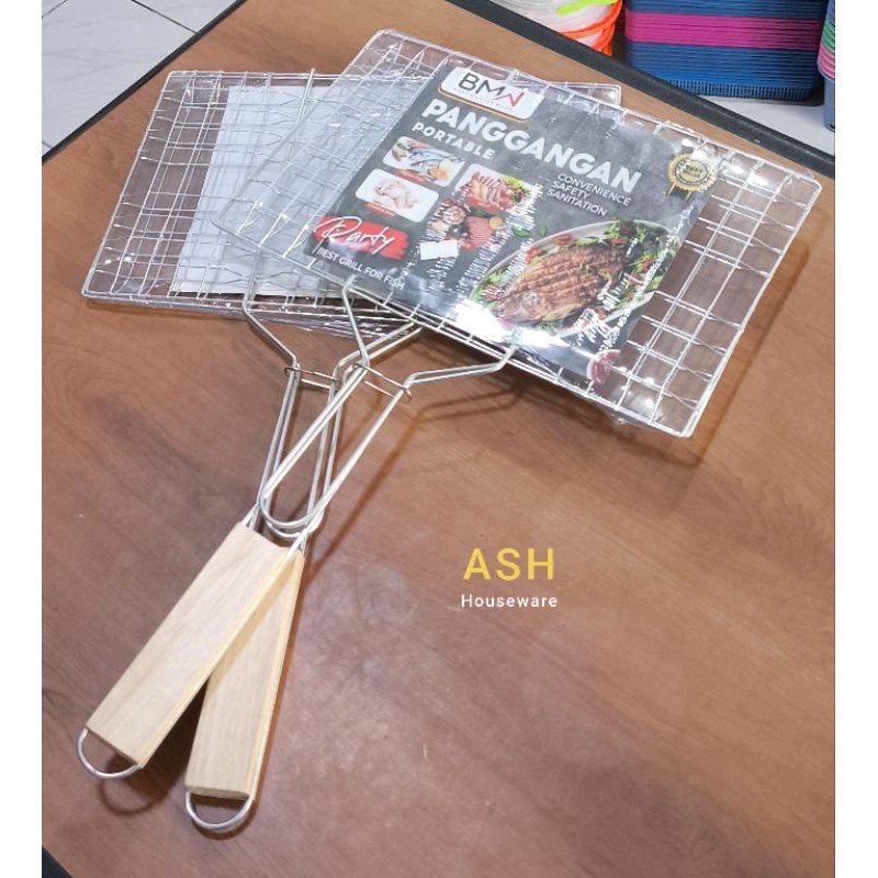 Panggangan Ikan Aluminium Anti Karat Jepitan Bakar ZHARAZUSTORE