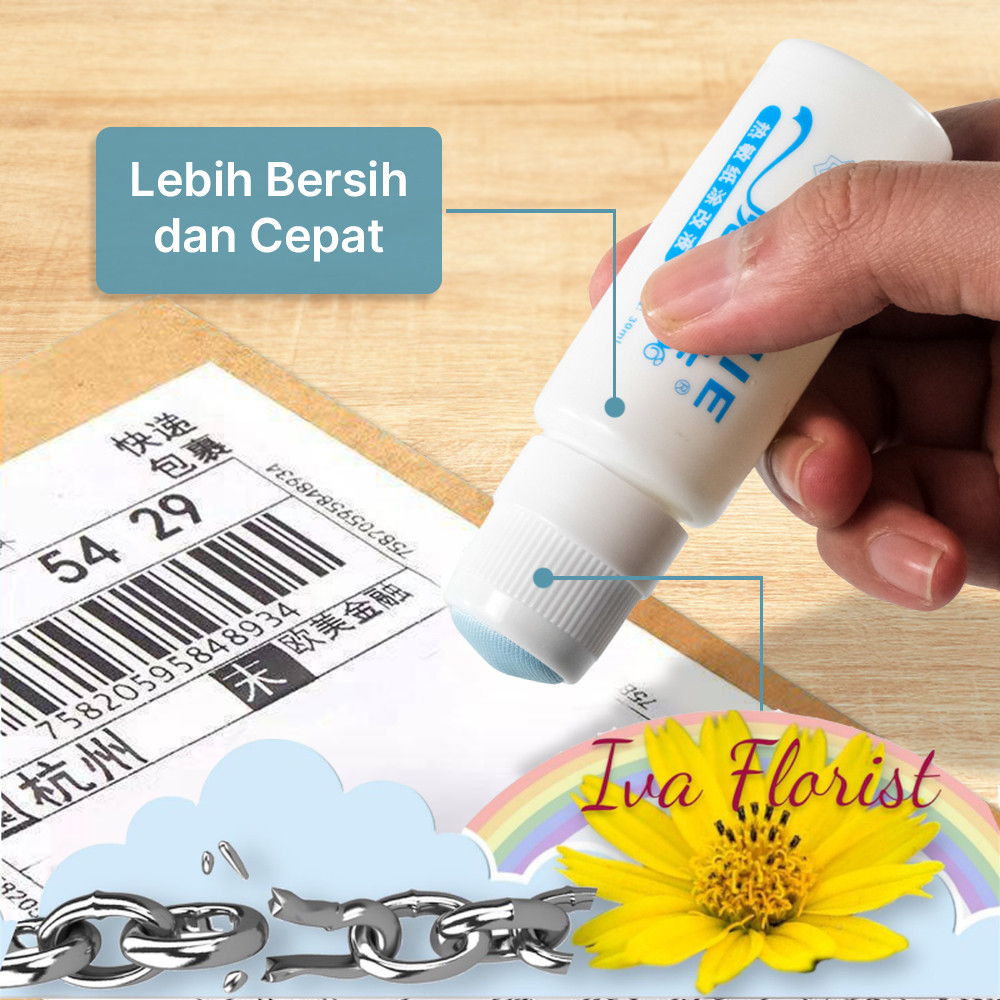 

PROMO 30ml Alat penghapus resi lengkap cutter hapus resi alamat belanja online hp tanpa sobek ribet