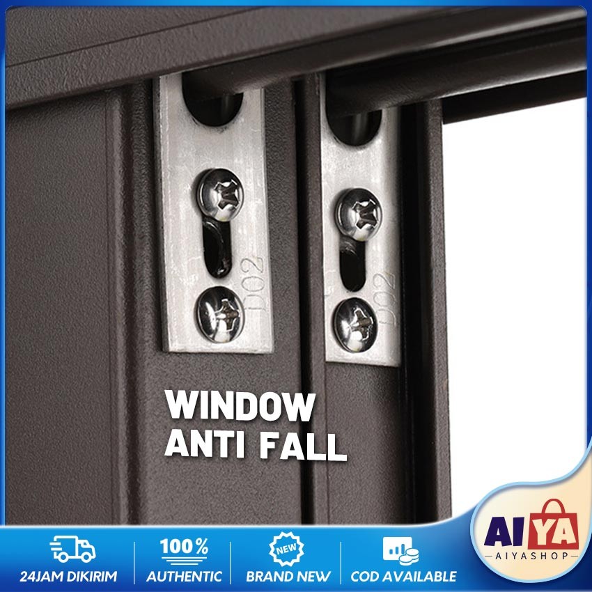 2Pcs Anti Fall Jendela Geser Sliding Samping Rel Jendela Sliding Aksesori Jendela Geser