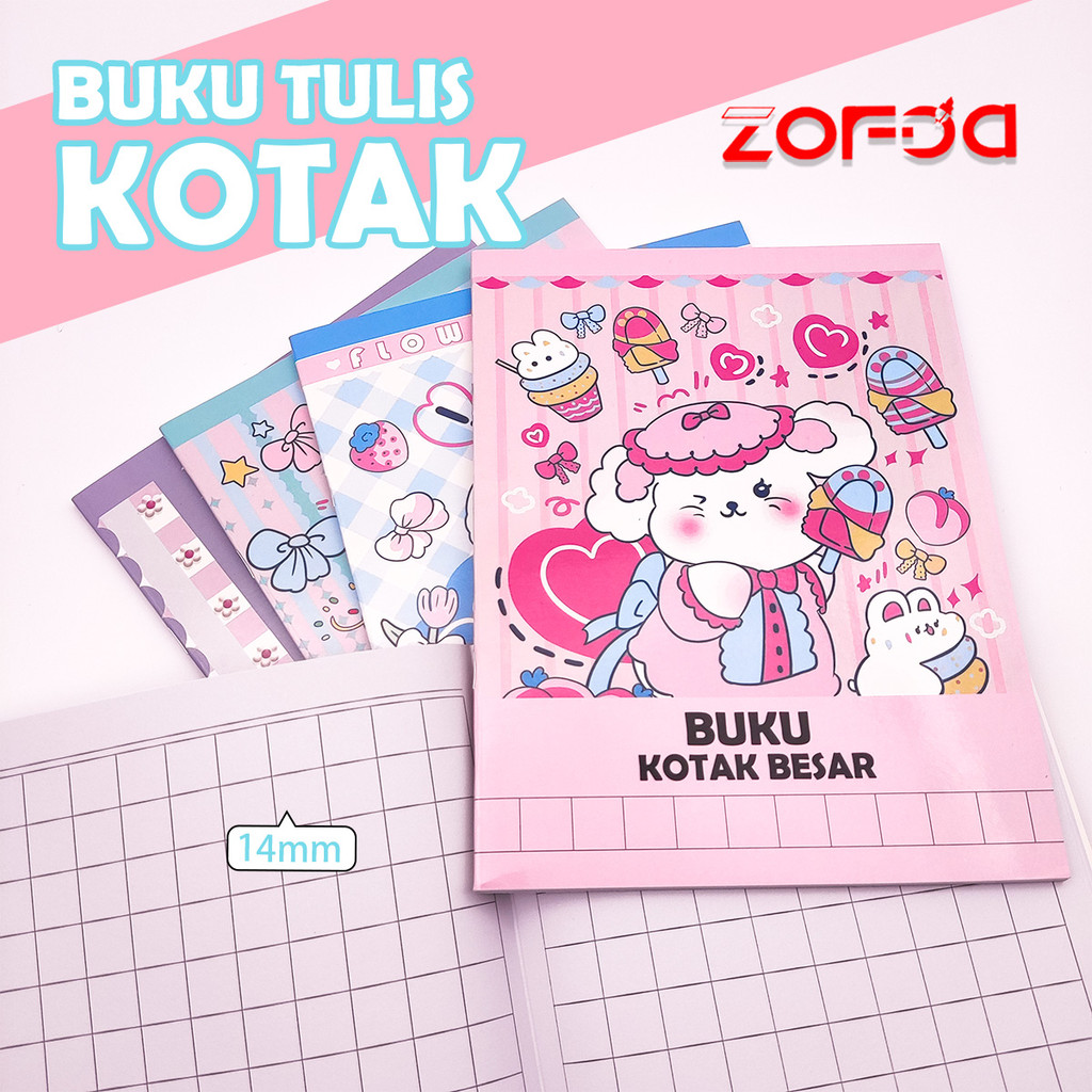 

Buku Catatan Persegi 14mm / Notebook isi 38 lembar / Buku Kerja Buku Grid Sekolah Dasar Kelas Bawah Cocok untuk Rumah Kantor Sekolah