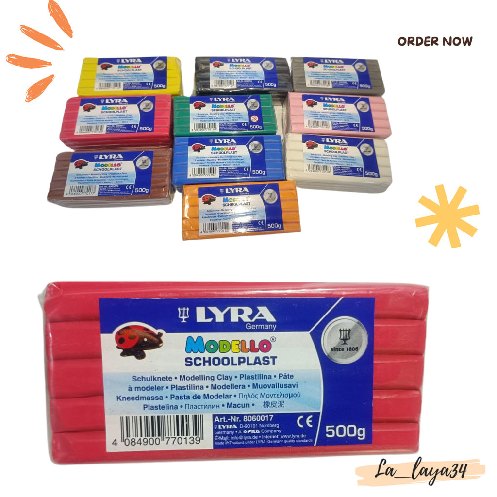 

Lyra Modelling Clay 500 gram Plastisin Lilin Mainan Plasticine Red