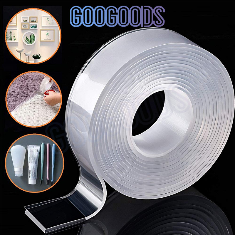 

Double Tape Nano Bening Lakban Gel Anti Air Super Kuat Reusable Tape