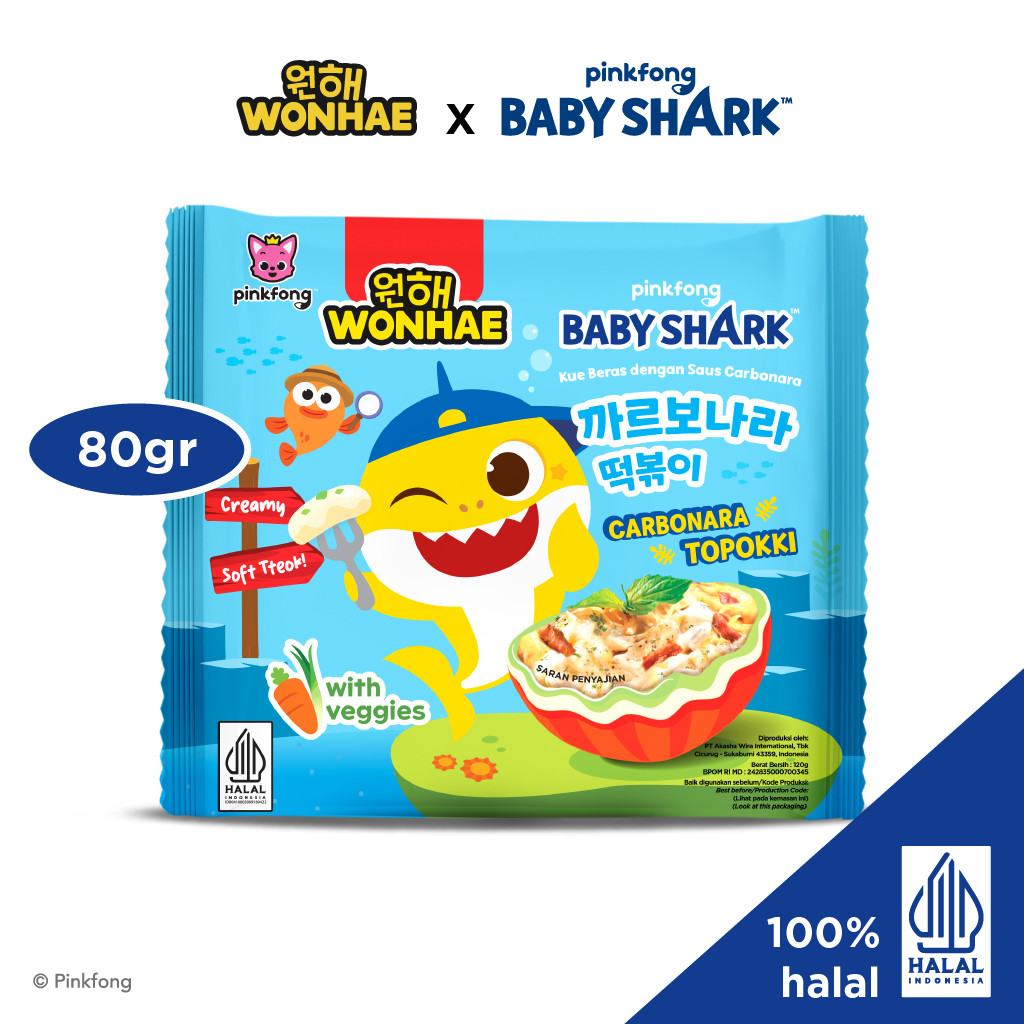 

Wonhae Topokki Kids Carbonara 80gr - Baby Shark