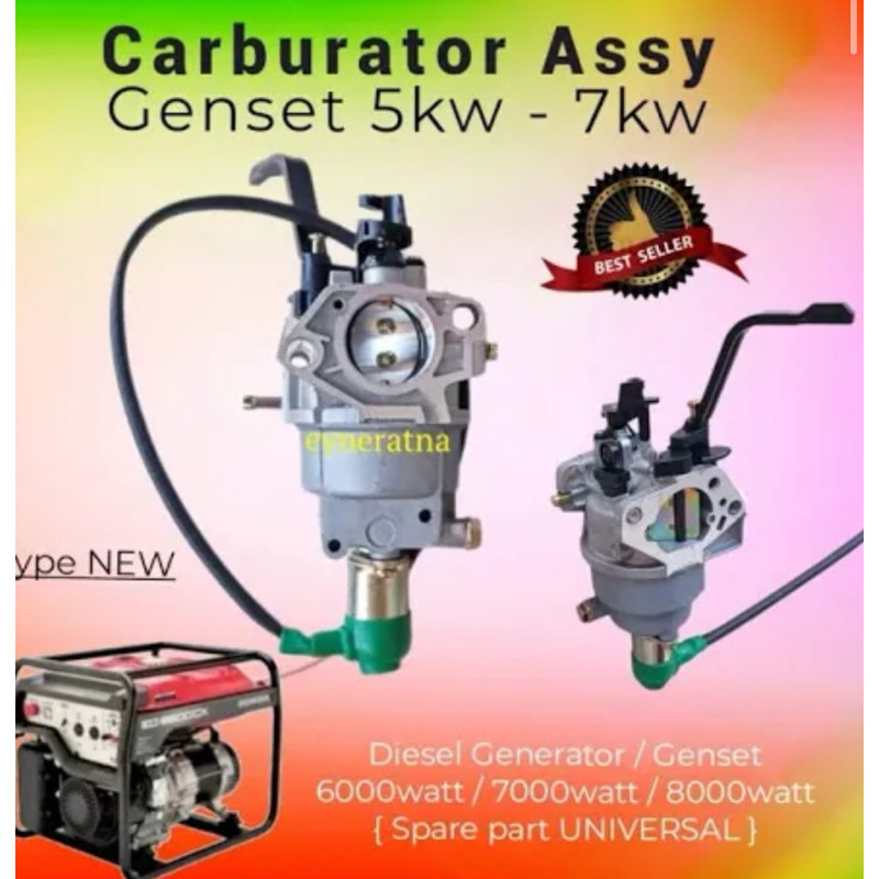 KARBURATOR CARBURATOR GENSET 5000 6000 7000 watt mesin GX390
