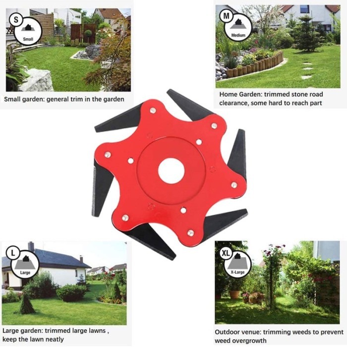 Mata Pisau Matun Mesin Potong Rumput 6 Blade / Pemotong Kepala Sikat