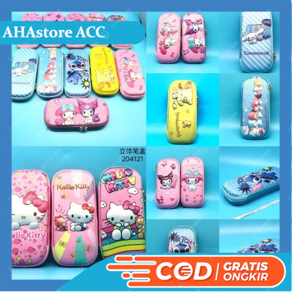 

Kotak Pensil Anak-Anak Resleting Motif Hello Kitty Kuromi Cinnamoroll / Kotak Pensil Kekinian