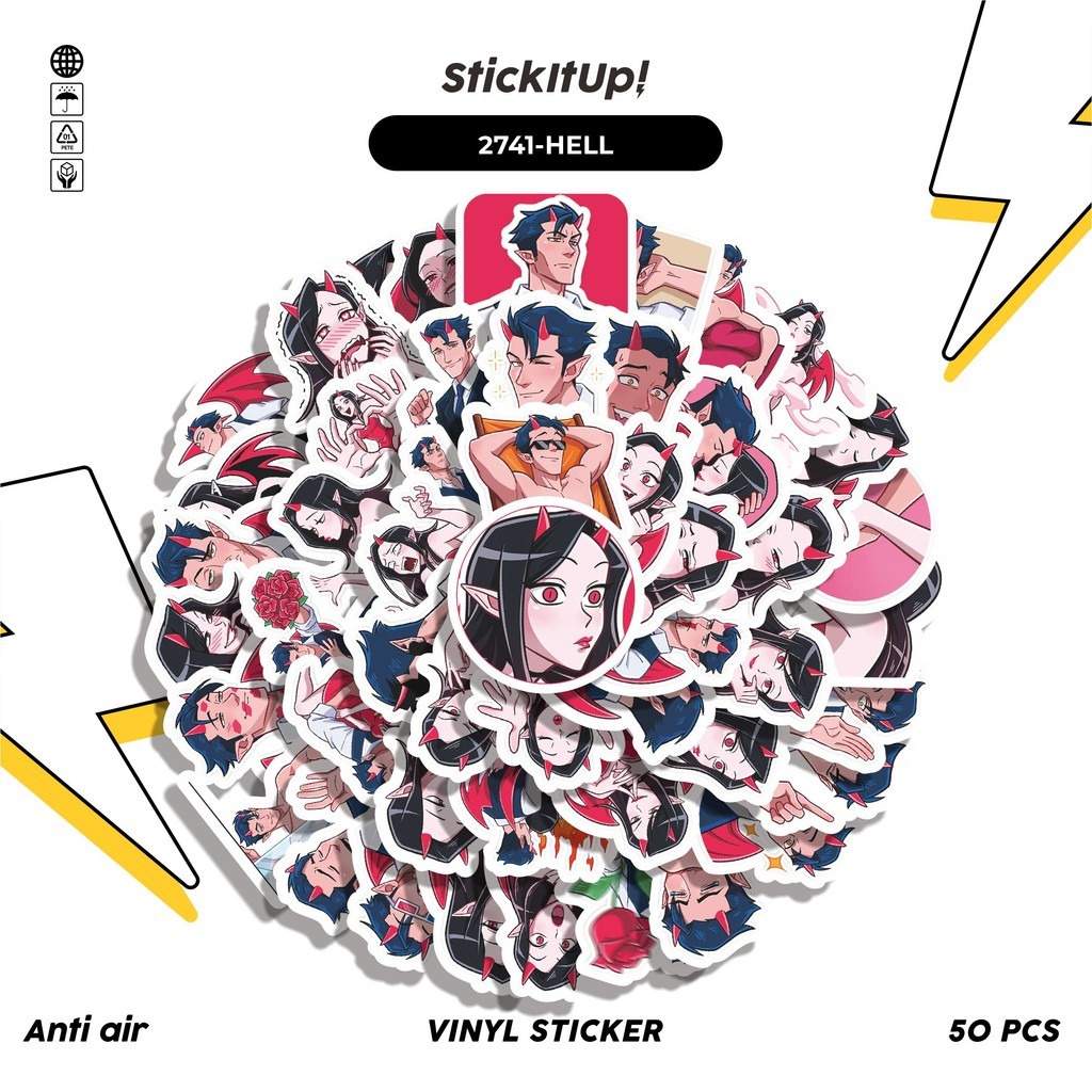 

COD✨ 50 Pcs Stiker FUNNY CHARACTER THE HELL COUPLE Lucu Anti Air Untuk Dekorasi Notebook Sepeda Skateboard Handphone DIY
