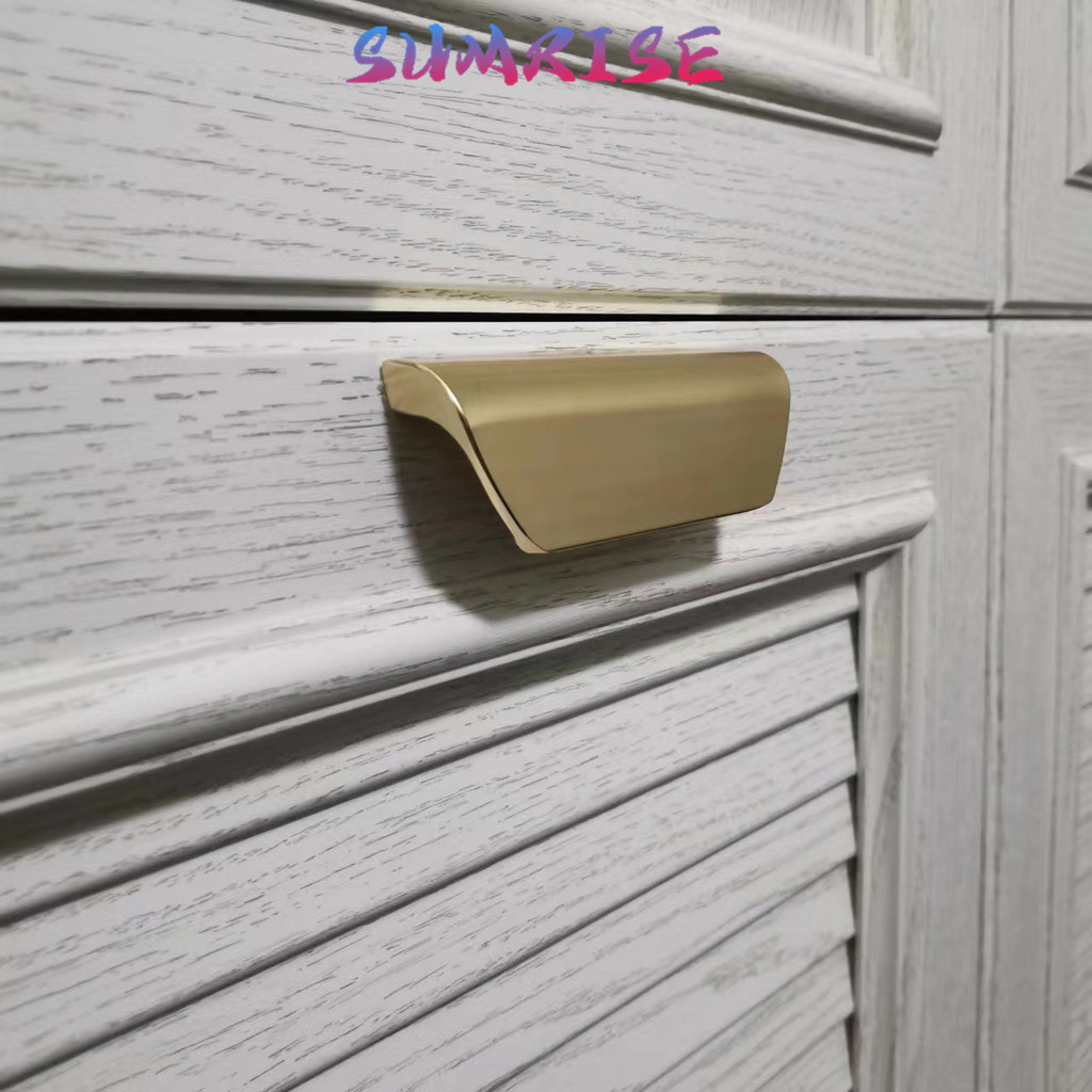 Lengkung Circular Pull Laci Handle Emas Gold Tarikan Laci Handle Tarikan Laci Gold Aluminium