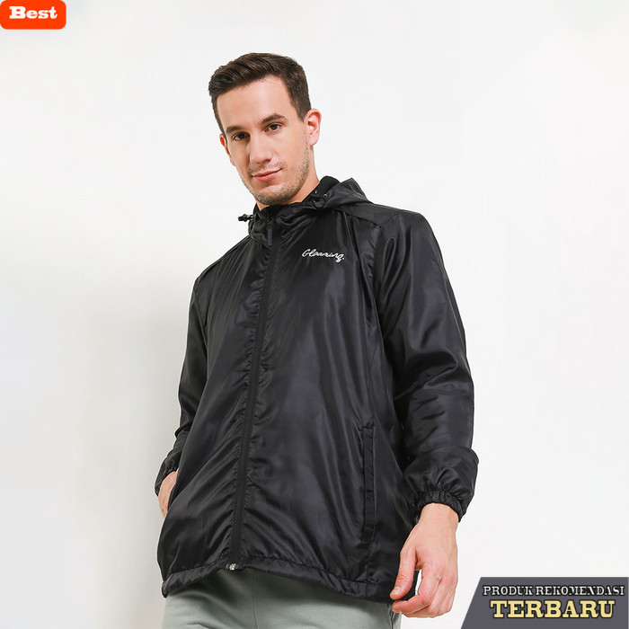 hoodie pria keren Gloaming Jaket Parka Pullover Hoodie Waterproof Pria Black - XXL