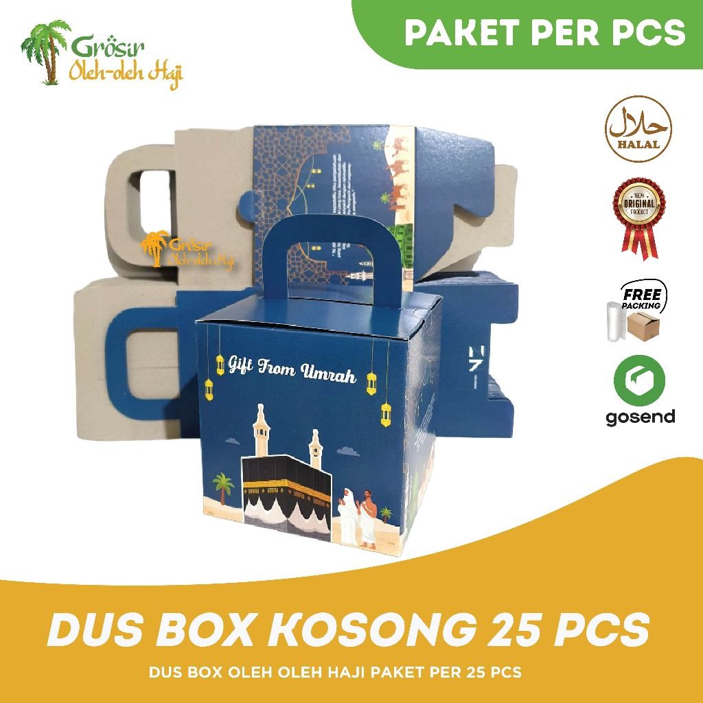

Dus Box Kosong Kotak Oleh Oleh Haji dan Umroh Premium Paket per 25 pcs