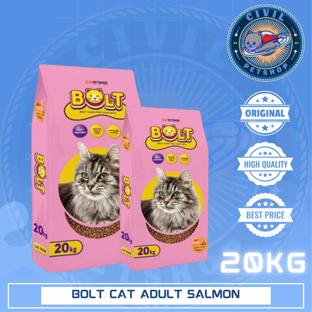 Makanan Kucing Bolt Cat SALMON 20 kg
