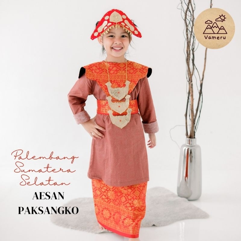 BAJU ADAT ANAK PALEMBANG PEREMPUAN PAKSANGKO