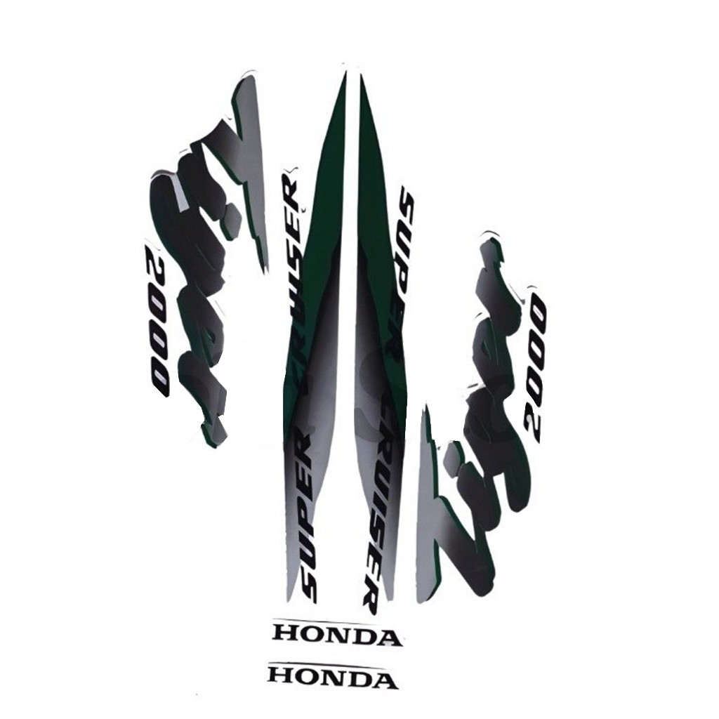Striping Sticker Tiger 2000 Hijau Silver Motor Stiker Sticker Striping Standart Ori Tiger 2000