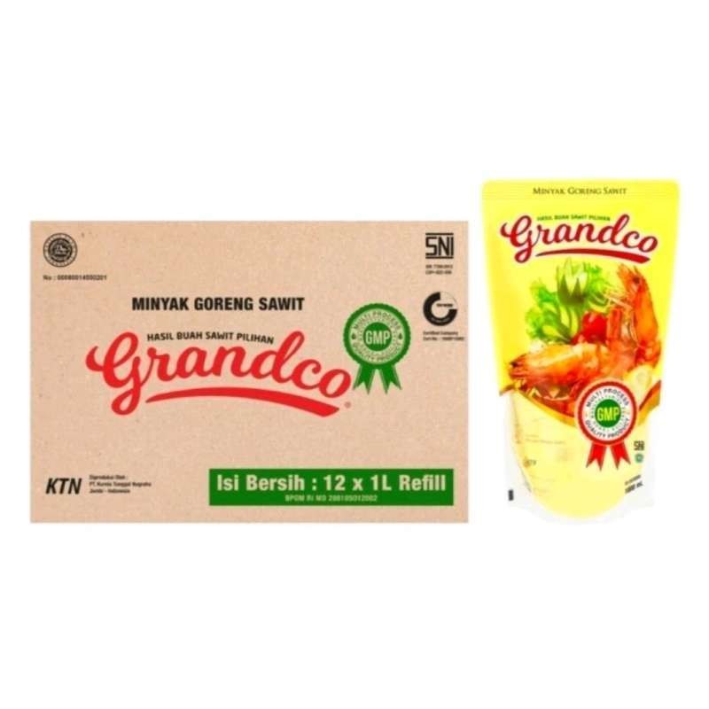 

Grandco Minyak Goreng Pouch 1 Liter (1 Karton - 12 Pouch)