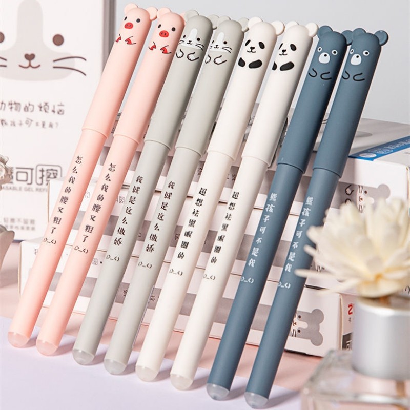 

0.35mm Kawaii Erasable Pens for Writing Notebooks Girls Cute Gel Pens Office Accessories School Supplies Stationery