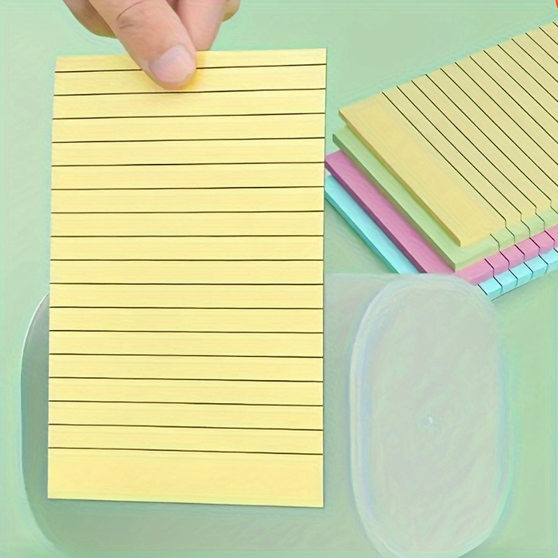 

400 Pages Sticky Notes Set Portable Lined Adhesive Memo Pads for Note Taking Office Home and School Use - Paper Material (1 Set)