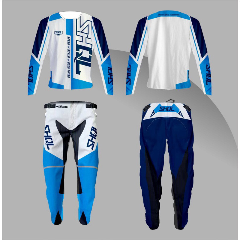 jersey trail adventure set custom vintage baju dan celana cross trabas mx